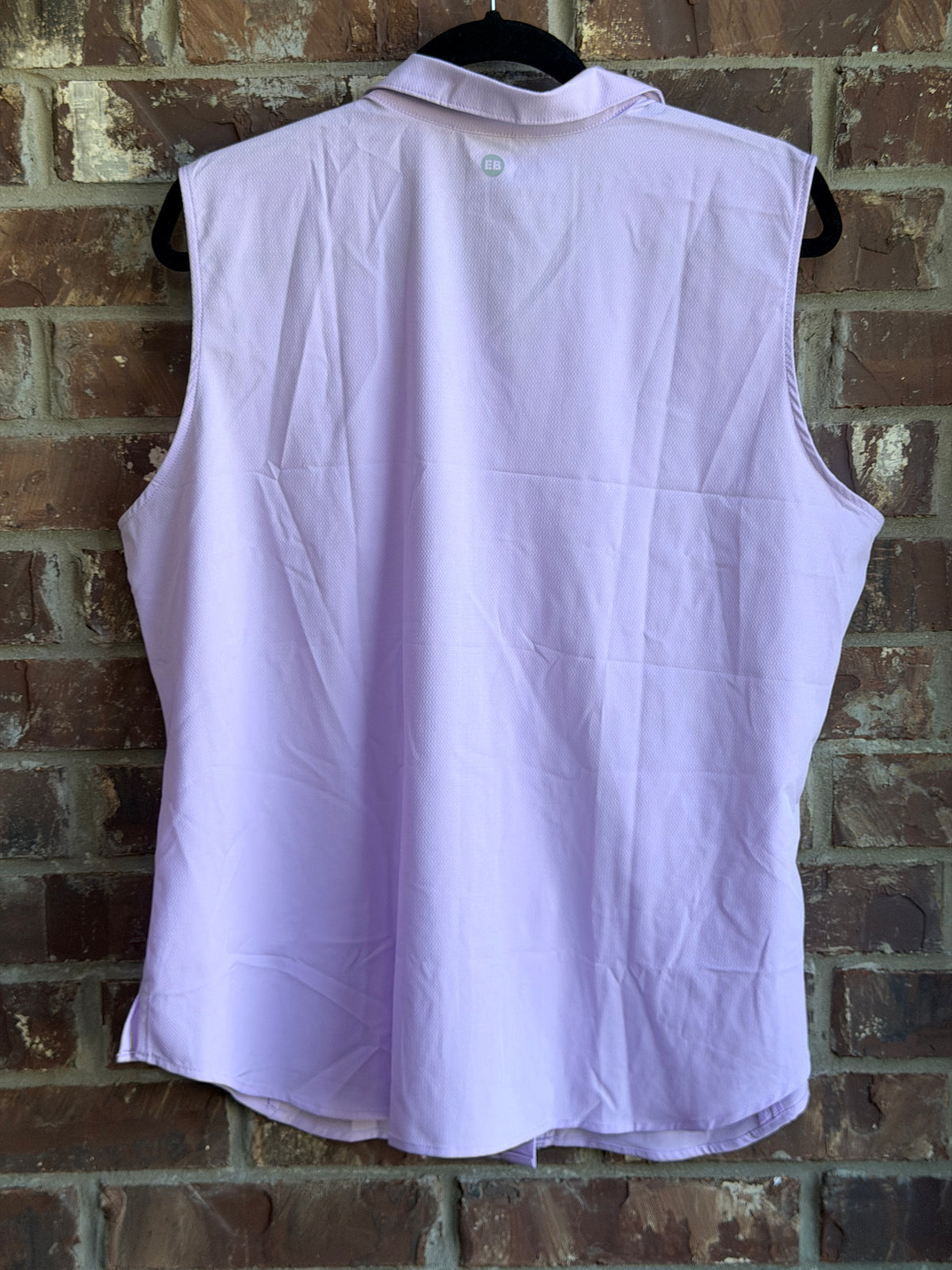 Eddie Bauer Women's XL Sleeveless Tech Shirt Lavender Button Down NWT