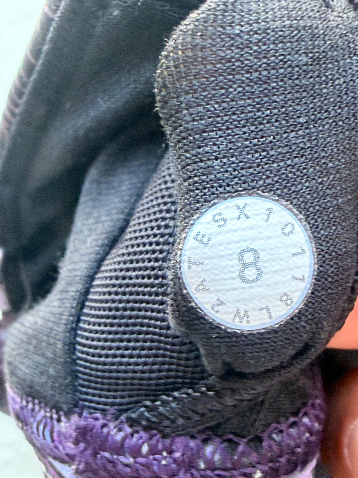Lululemon Energy Bra Size 8 Purple Black Floral Strappy Sports Bra