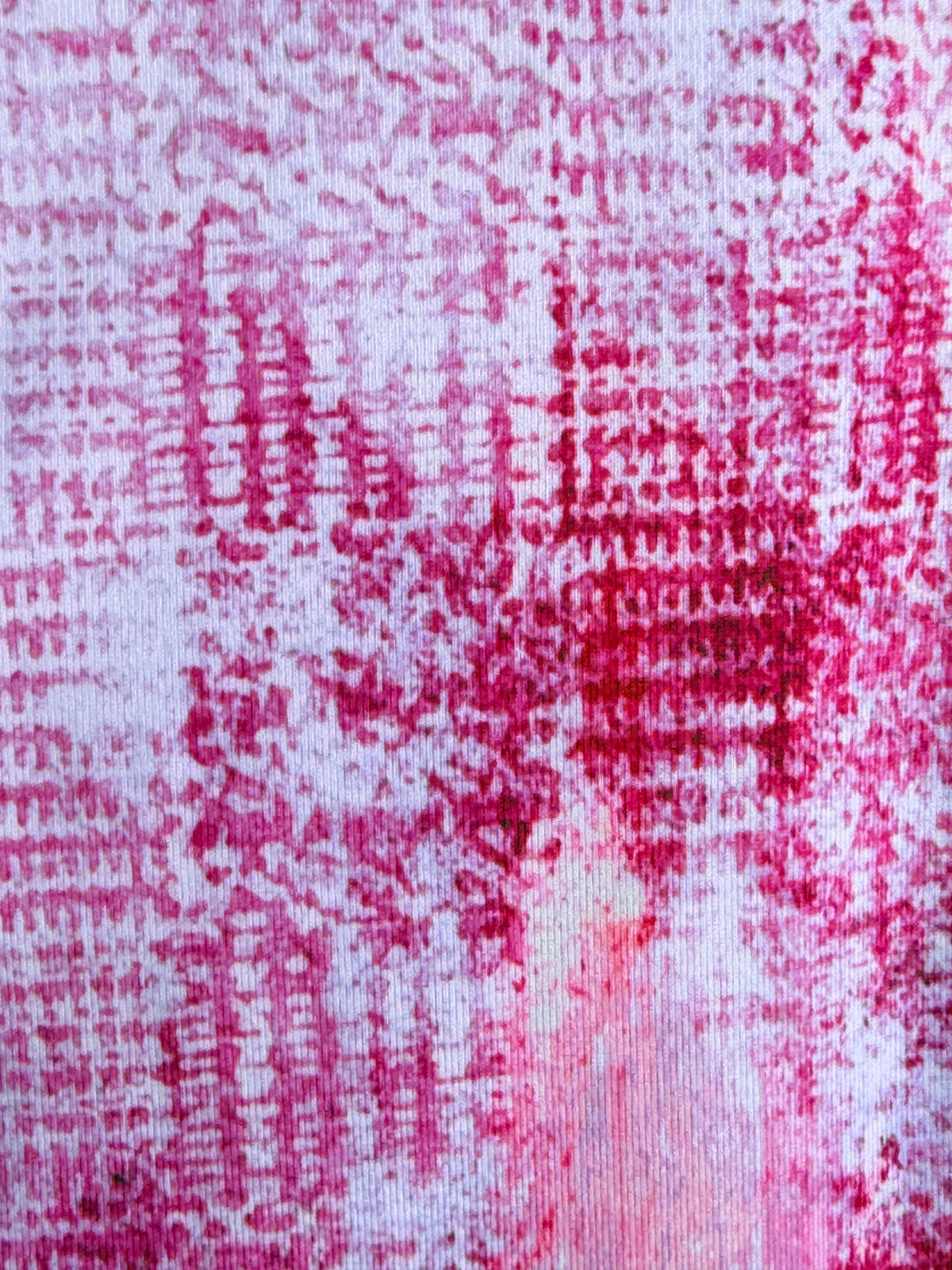Alo Yoga Women's Medium Pink White Gray Abstract Print Full Zip Hooded Jacket