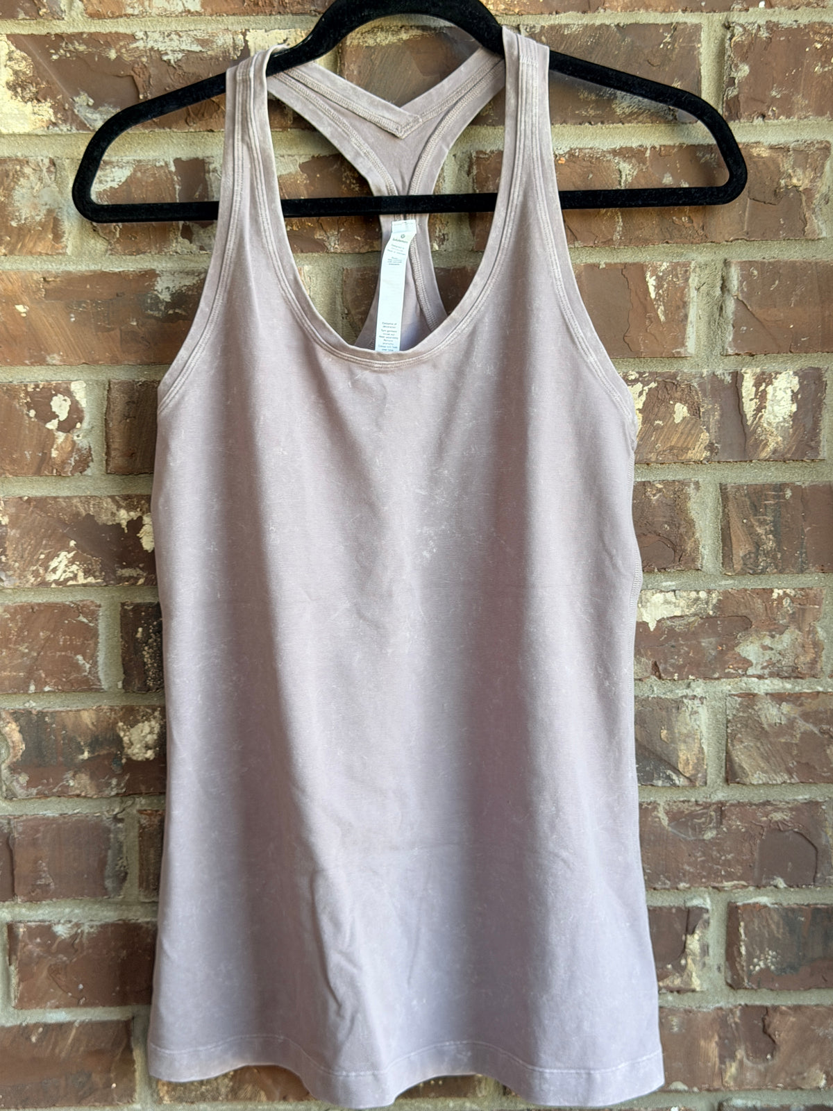 Lululemon Women's Size 10 Stonewashed Racerback Tank Top Mauve Cotton Yoga