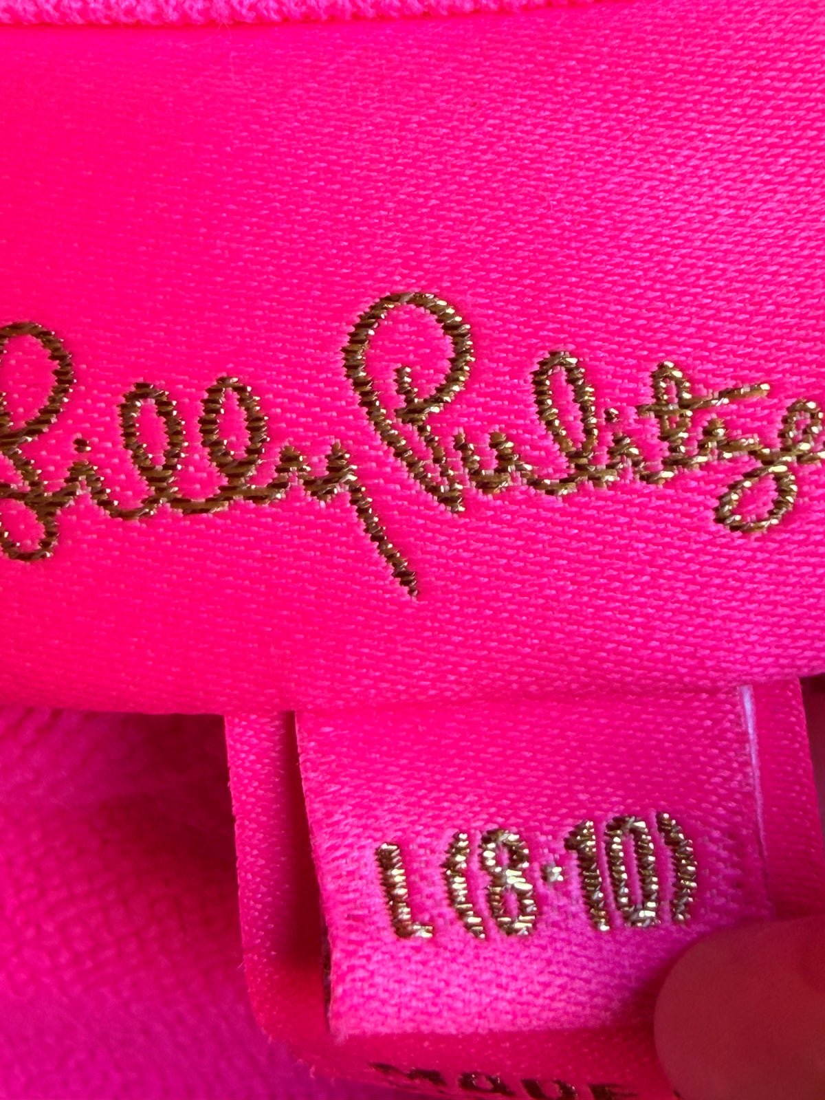 Lilly Pulitzer Girls L 8-10 Hot Pink Terry Cloth Hooded Swim Cover Up Dress