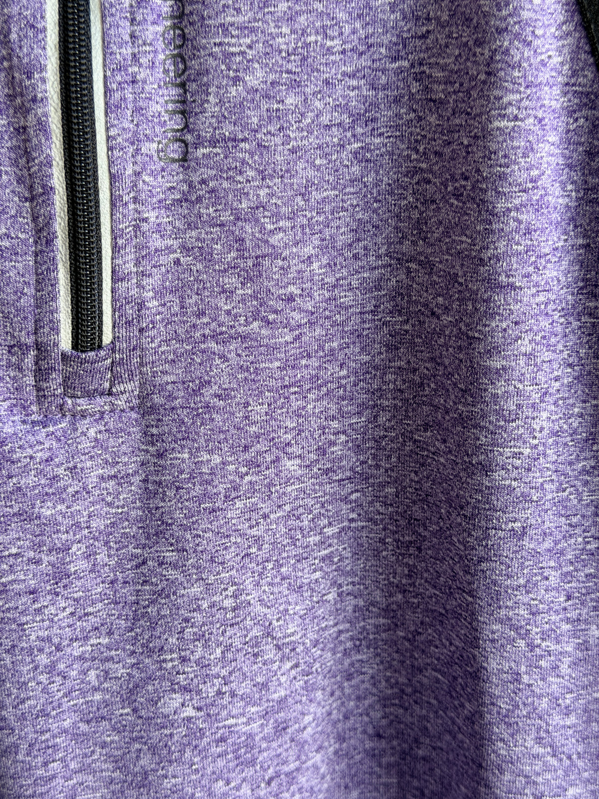HPE Clothing Women's Large Purple Black Colorblock Quarter Zip Athletic Pullover