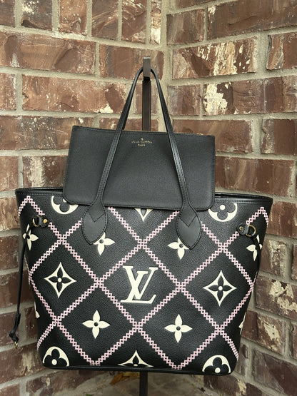 Louis Vuitton Neverfull MM Monogram Empreint Giant Broderies	54986