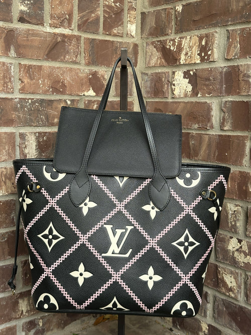 Louis Vuitton Neverfull MM Monogram Empreint Giant Broderies	54986