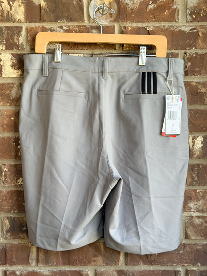 Adidas Mens Golf Shorts Size 34 Gray Performance Stretch NWT