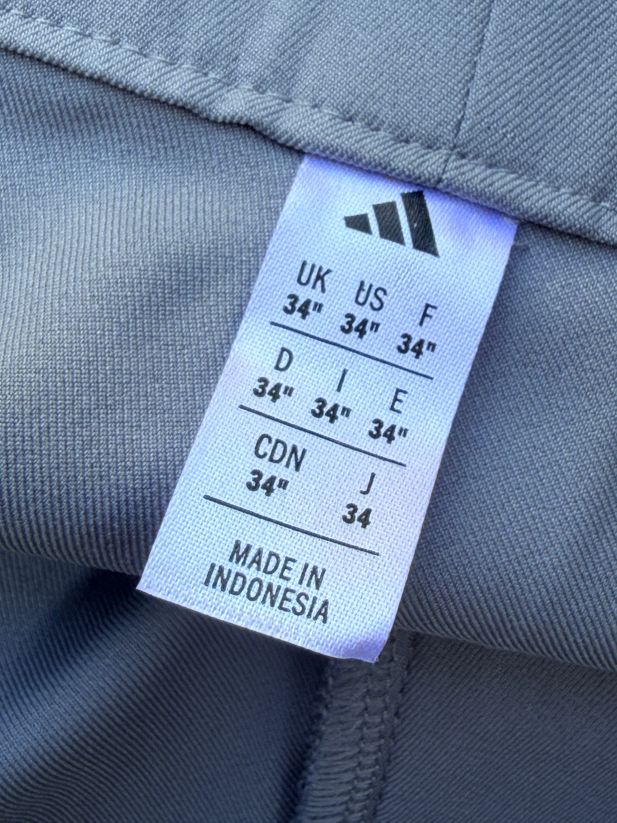Adidas Mens Golf Shorts Size 34 Gray Performance Stretch NWT