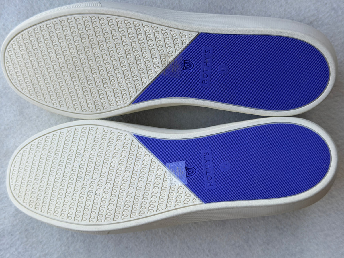 Rothy's Women's Size 11 Slip On Loafers Light Purple Woven Knit Slip On Shoes