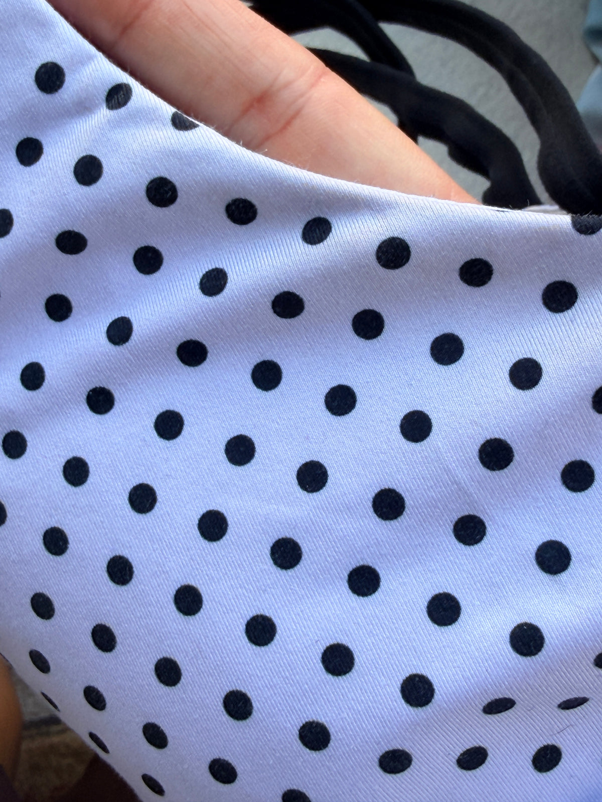 Lululemon White Black Polka Dot Strappy Sports Bra