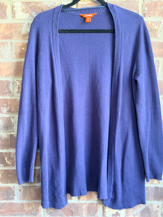 Joe Fresh Navy Blue Long Open Front Cardigan Sweater Women's Medium