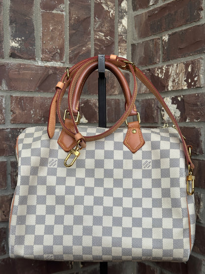 Louis Vuitton Speedy Bandouliere Bag Damier Azur 30 - 41764