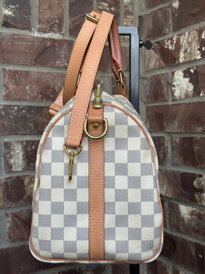 Louis Vuitton Speedy Bandouliere Bag Damier Azur 30 - 41764
