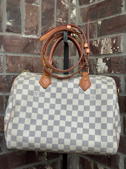 Louis Vuitton Speedy Bandouliere Bag Damier Azur 30 - 41764