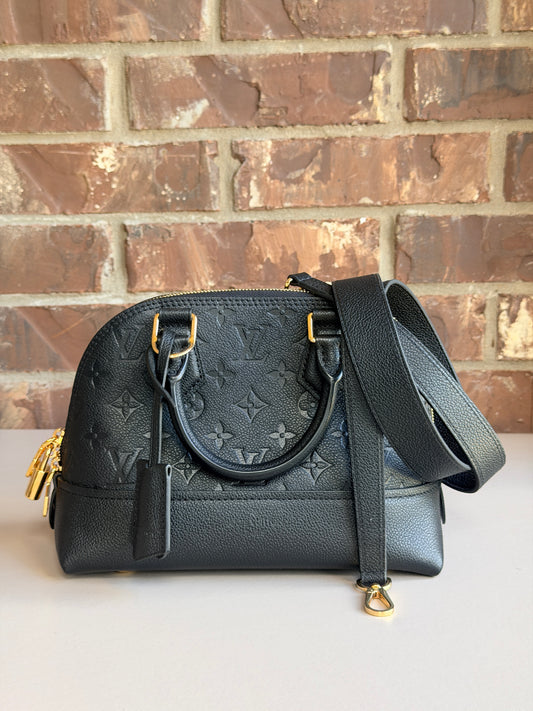 Louis Vuitton Neo Alma Handbag Monogram Empreinte Leather BB Black 50506