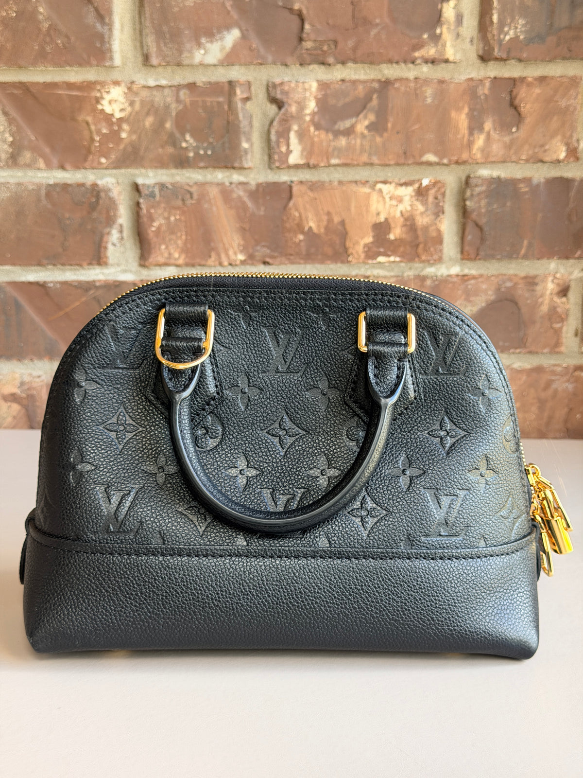Louis Vuitton Neo Alma Handbag Monogram Empreinte Leather BB Black 50506