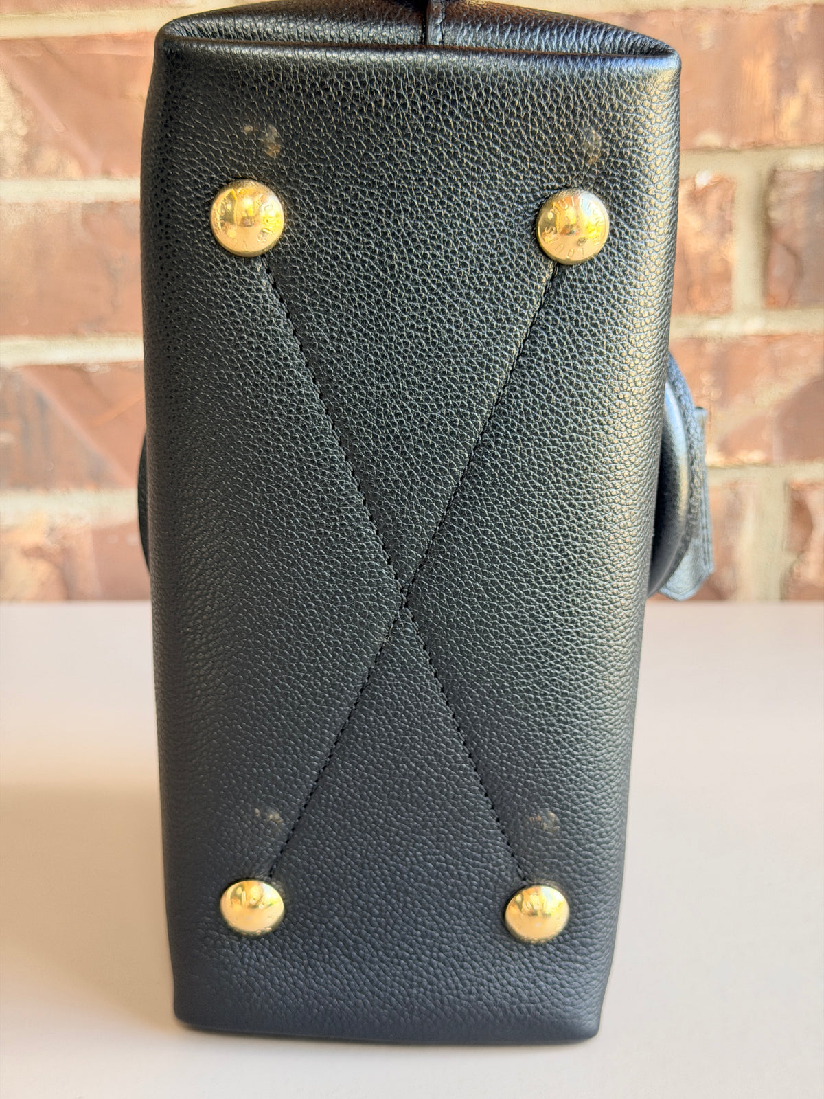 Louis Vuitton Neo Alma Handbag Monogram Empreinte Leather BB Black 50506