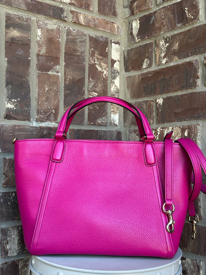Gucci Soho Convertible Top Handle Leather Bag Small Pink 53012