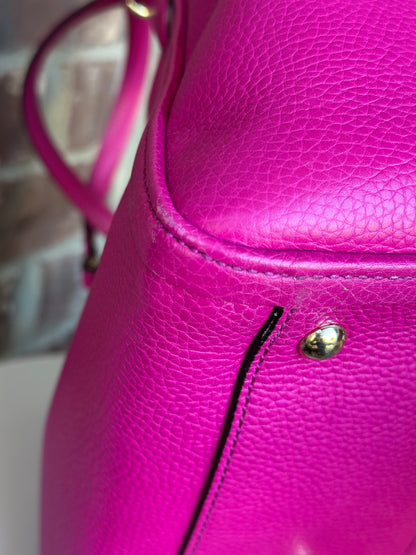 Gucci Soho Convertible Top Handle Leather Bag Small Pink 53012