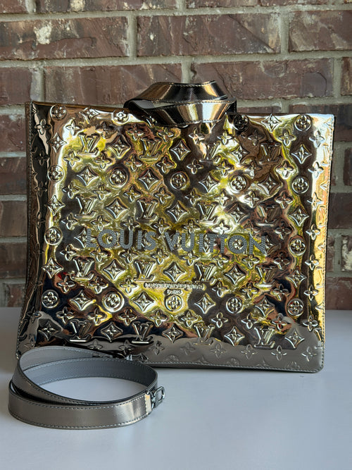 Louis Vuitton Shopper Tote Monogram Mirror Coated Canvas MM 57347