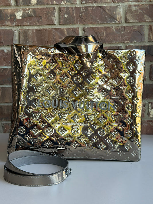 Louis Vuitton Shopper Tote Monogram Mirror Coated Canvas MM 57347