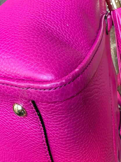 Gucci Soho Convertible Top Handle Leather Bag Small Pink 53012