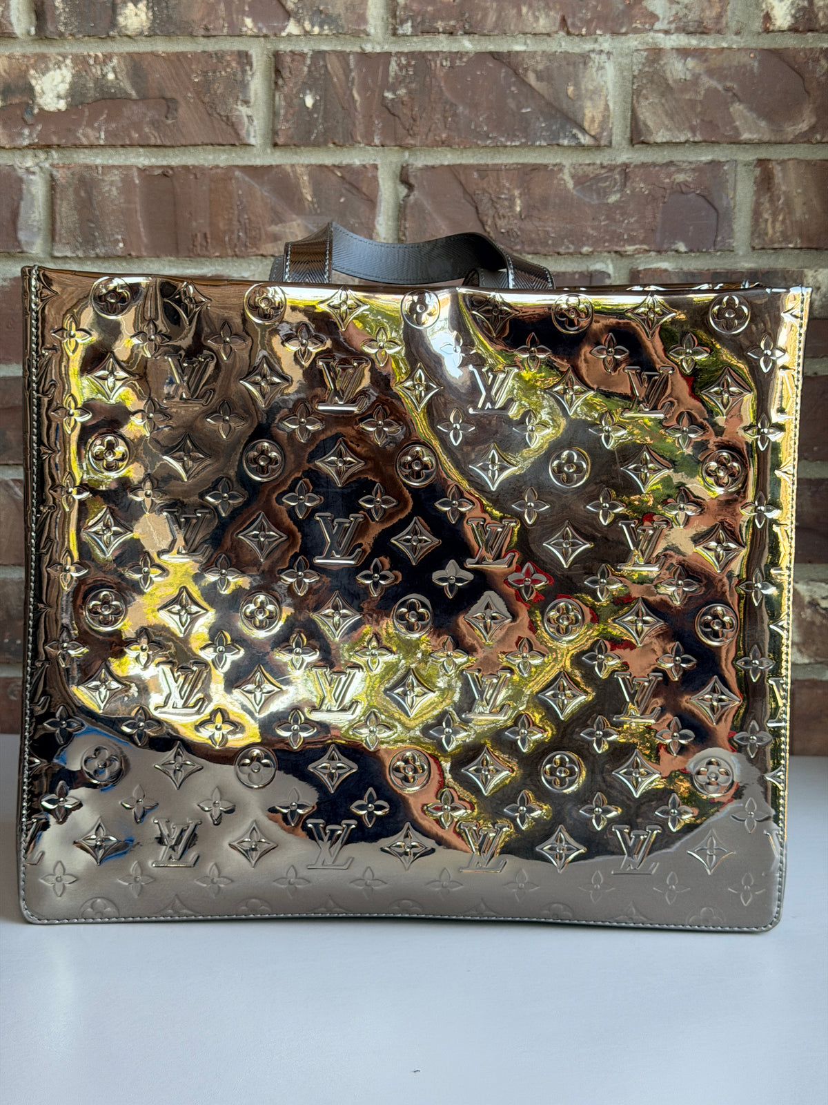 Louis Vuitton Shopper Tote Monogram Mirror Coated Canvas MM 57347