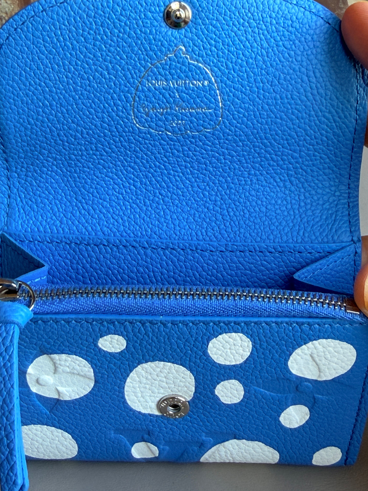 Louis Vuitton Rosalie Coin Purse Yayoi Kusama Infinity Dots Blue 56345
