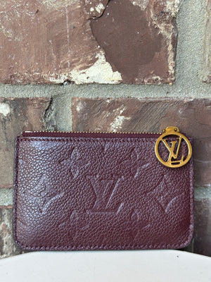Louis Vuitton Romy Card Holder Monogram Empreinte Leather Wine 29108