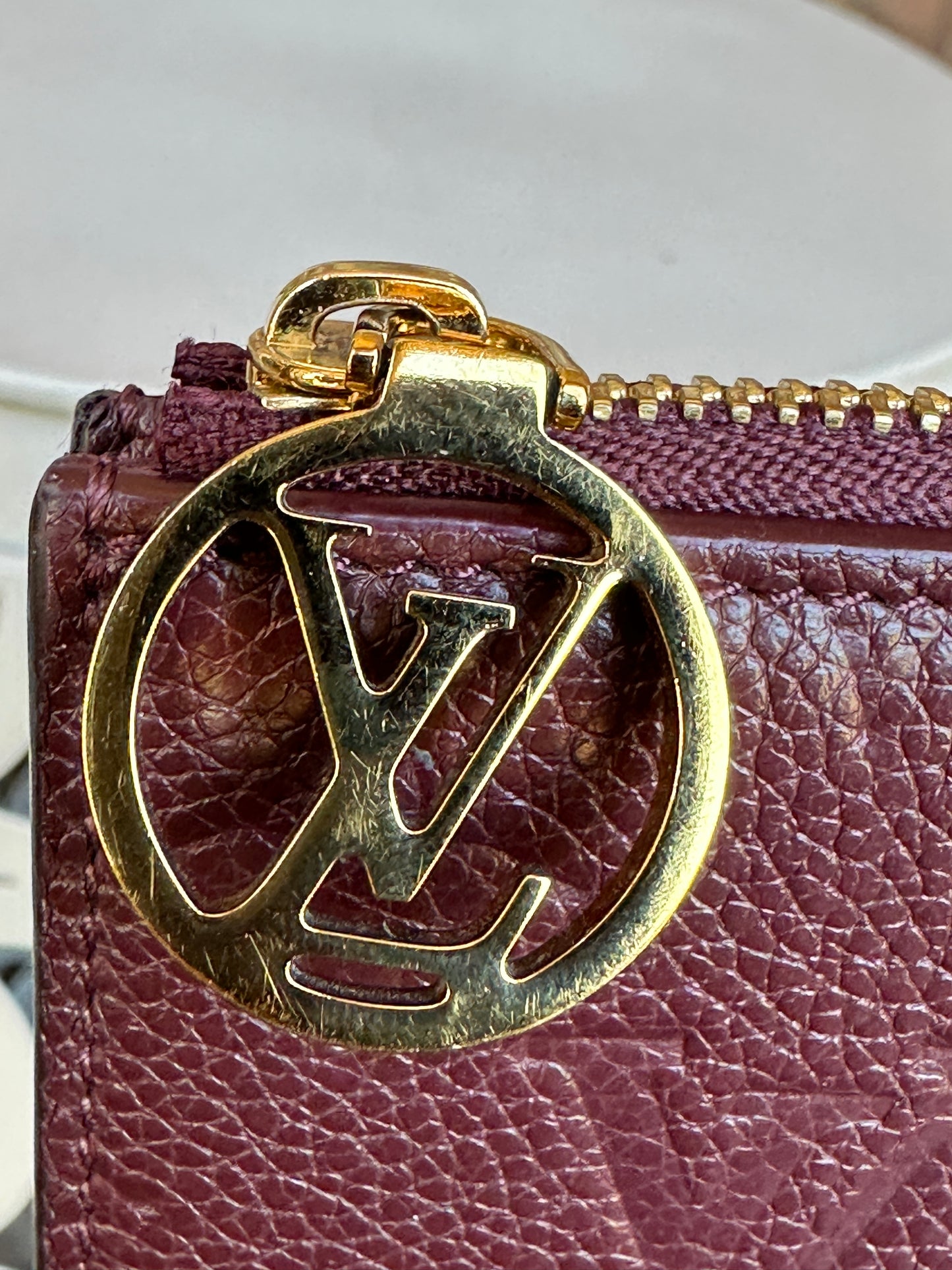 Louis Vuitton Romy Card Holder Monogram Empreinte Leather Wine 29108
