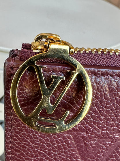 Louis Vuitton Romy Card Holder Monogram Empreinte Leather Wine 29108