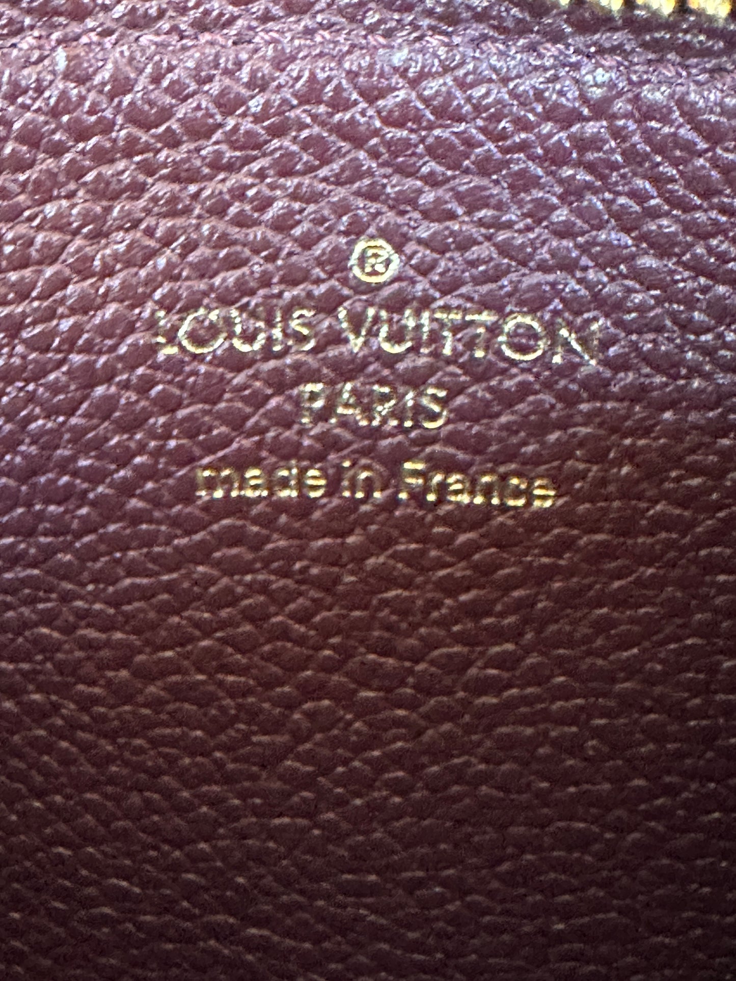 Louis Vuitton Romy Card Holder Monogram Empreinte Leather Wine 29108