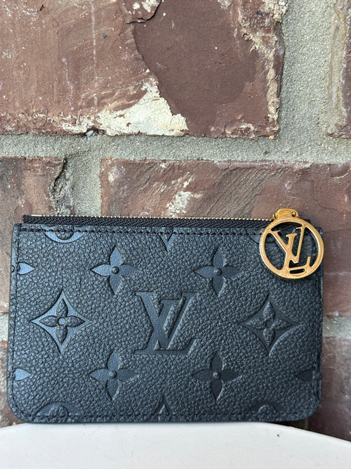Louis Vuitton Romy Card Holder Monogram Empreinte Leather Black	43829