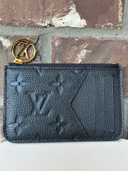 Louis Vuitton Romy Card Holder Monogram Empreinte Leather Black	43829