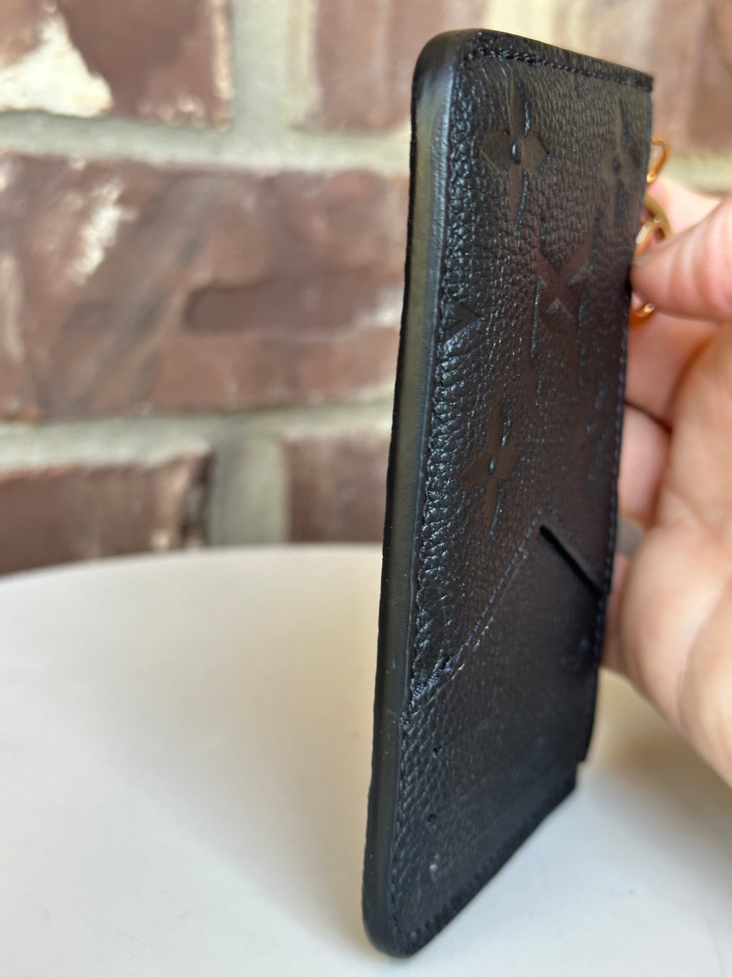 Louis Vuitton Romy Card Holder Monogram Empreinte Leather Black	43829