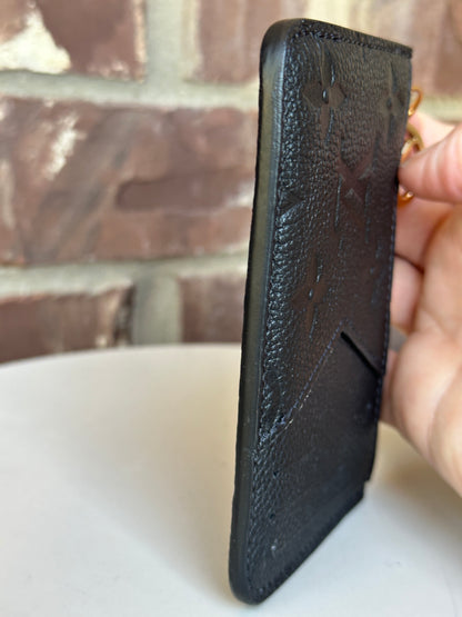 Louis Vuitton Romy Card Holder Monogram Empreinte Leather Black	43829