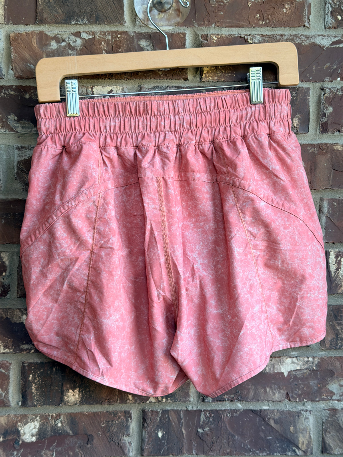 Lululemon Hotty Hot Shorts Coral Pink Wash Size 10 Lined Running Athletic