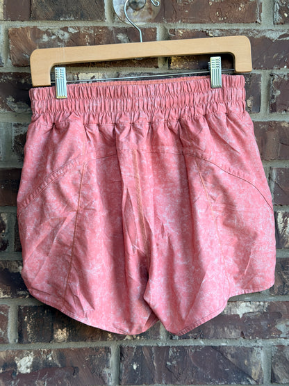 Lululemon Hotty Hot Shorts Coral Pink Wash Size 10 Lined Running Athletic