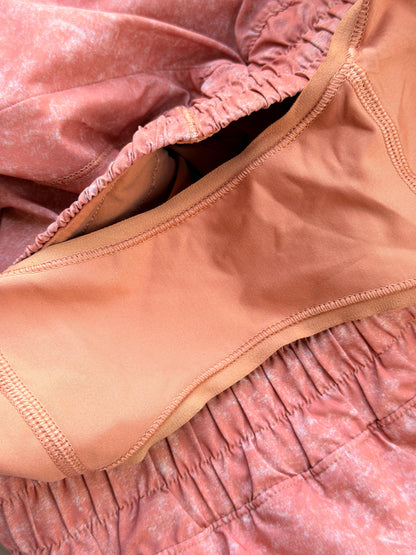 Lululemon Hotty Hot Shorts Coral Pink Wash Size 10 Lined Running Athletic