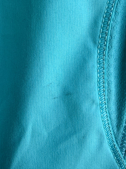 Lululemon Aqua Blue Short Sleeve Hooded Full Zip Running Jacket Size 10