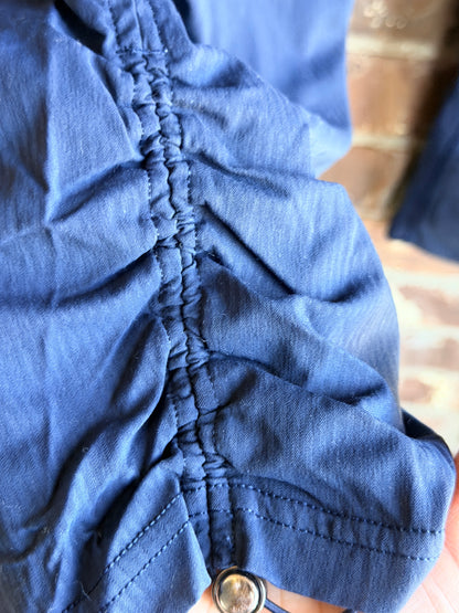 Lululemon Studio Pants II Navy Blue Size 10 Dance Studio Adjustable Hem