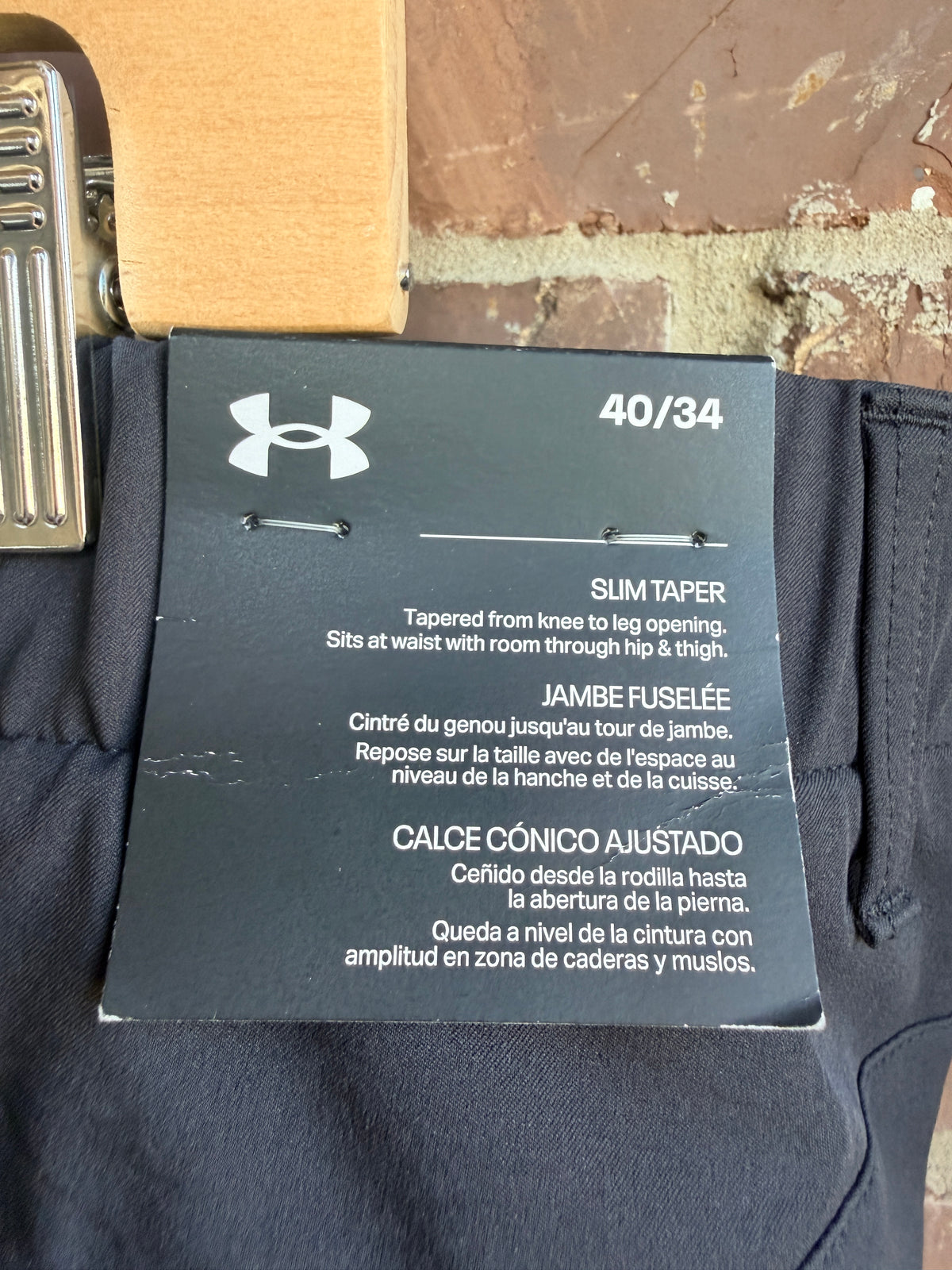 Under Armour UA Drive 5 Pocket Pant Black Slim Taper Men's 40/34 NWT