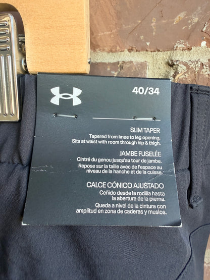 Under Armour UA Drive 5 Pocket Pant Black Slim Taper Men's 40/34 NWT