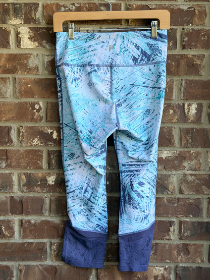 Fila Sport Blue Abstract Print High Rise Athletic Leggings Women's Medium