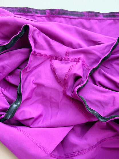 Lululemon Pace Setter Skort Purple Black Print Size 8