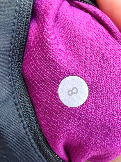 Lululemon Pace Setter Skort Purple Black Print Size 8