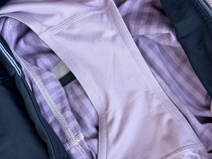 Lululemon Run Speed Shorts Purple Gingham Plaid Size 8
