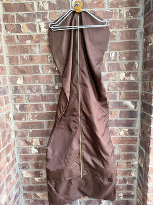 Louis Vuitton Brown Garment Bag Travel Suit Dress Cover Made in France