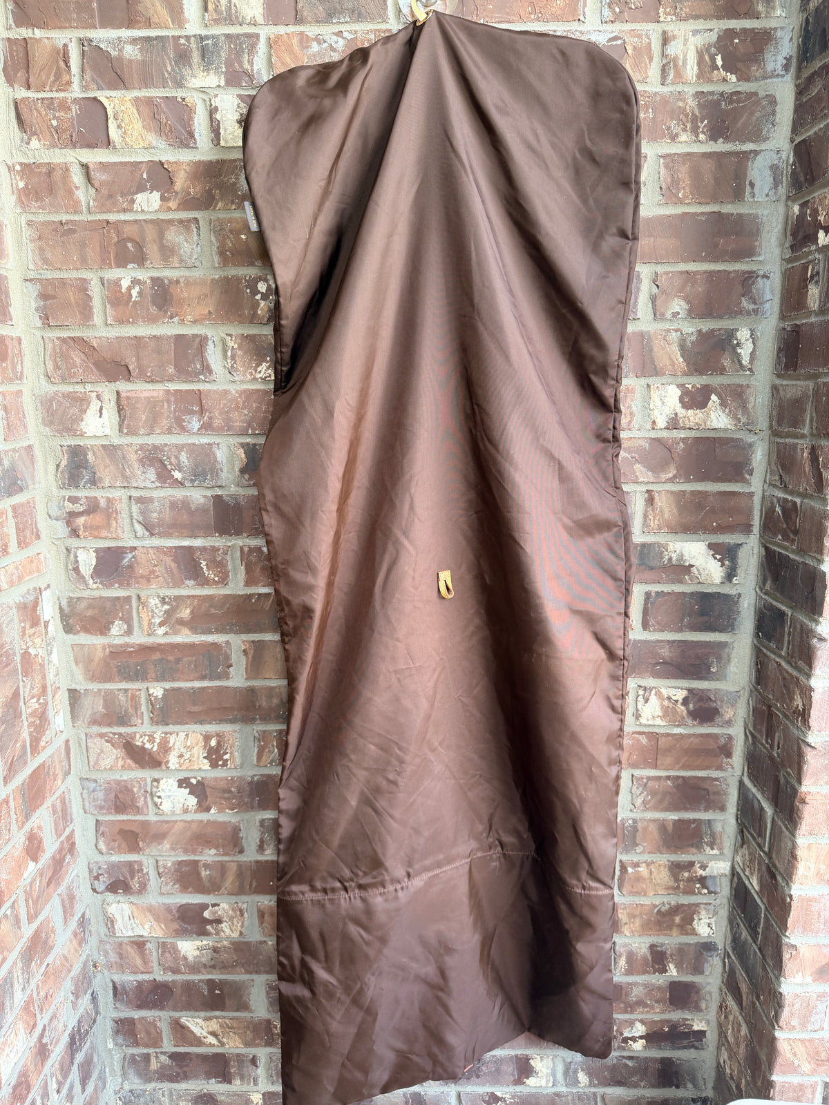 Louis Vuitton Brown Garment Bag Travel Suit Dress Cover Made in France