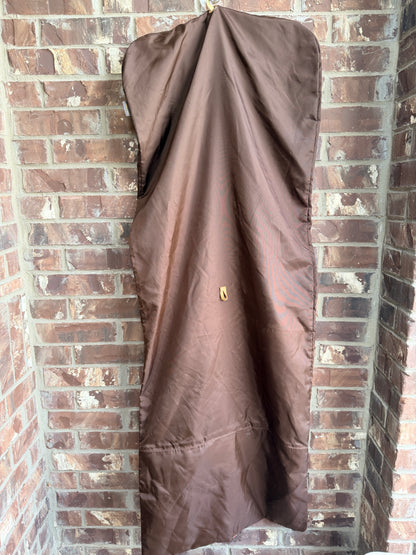 Louis Vuitton Brown Garment Bag Travel Suit Dress Cover Made in France