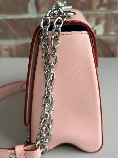 Louis Vuitton Twist Handbag Bird Motif Epi Leather MM Pink 82732