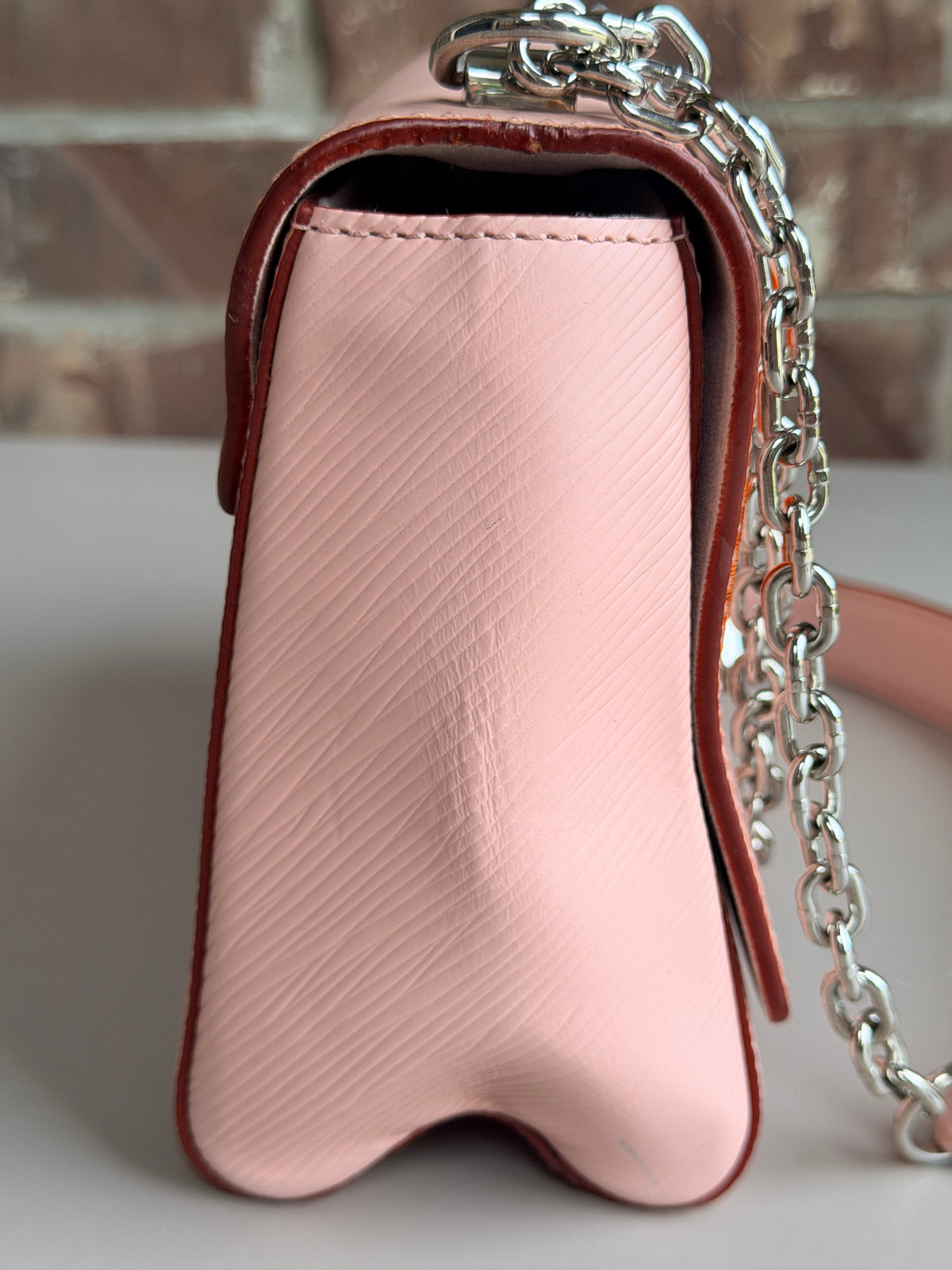 Louis Vuitton Twist Handbag Bird Motif Epi Leather MM Pink 82732